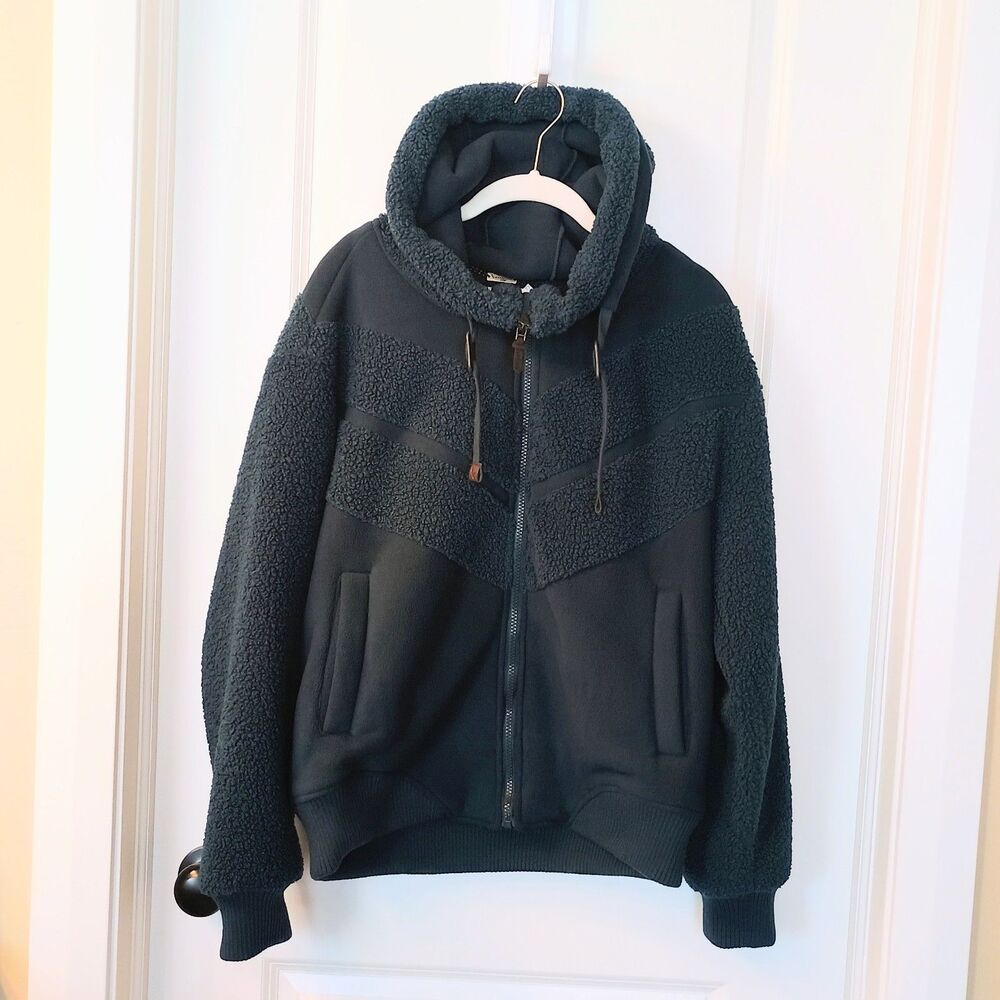 Koolaburra by UGG Sherpa Fleece Full Zip Hoodie Jacket Teal Women's Small